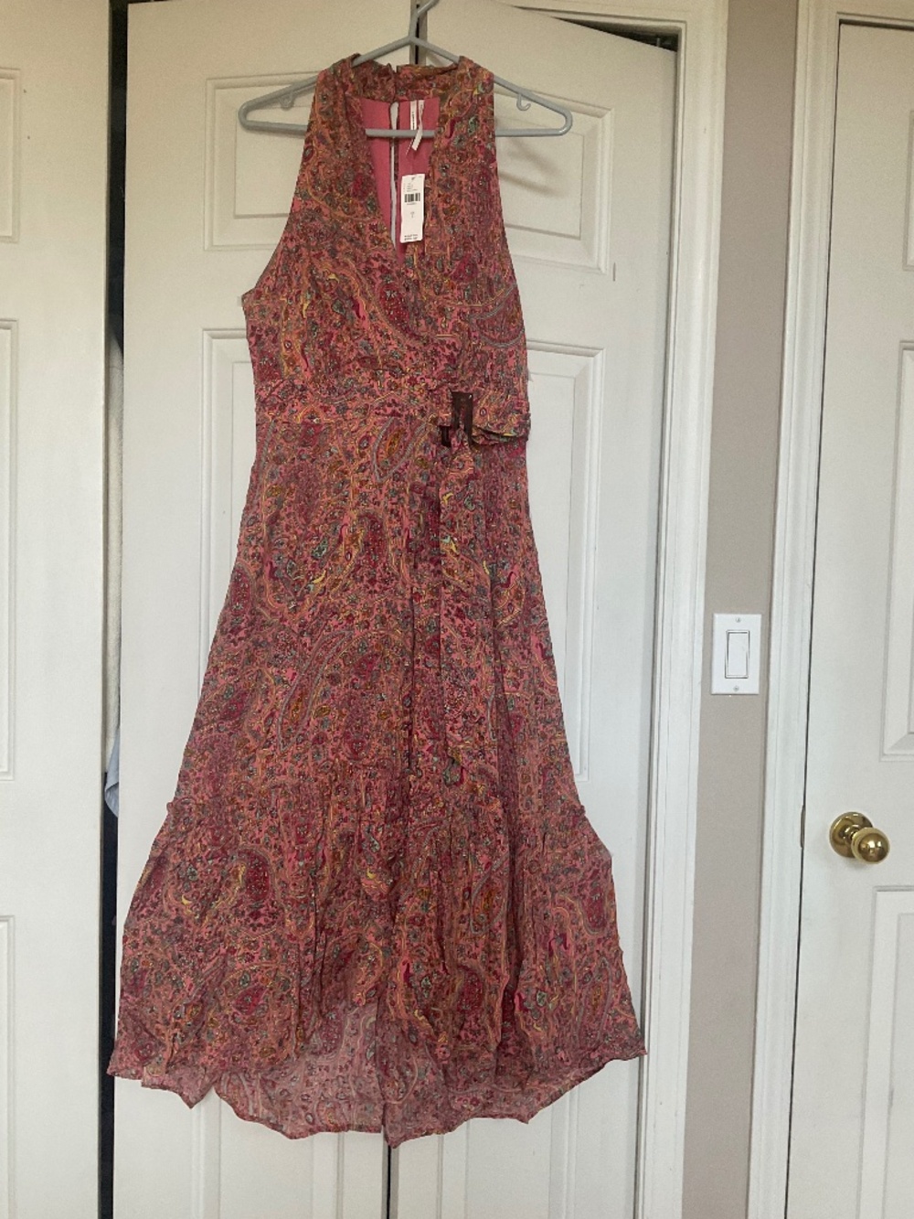 Anthropologie maxi ruffle boho dress NWT size 8